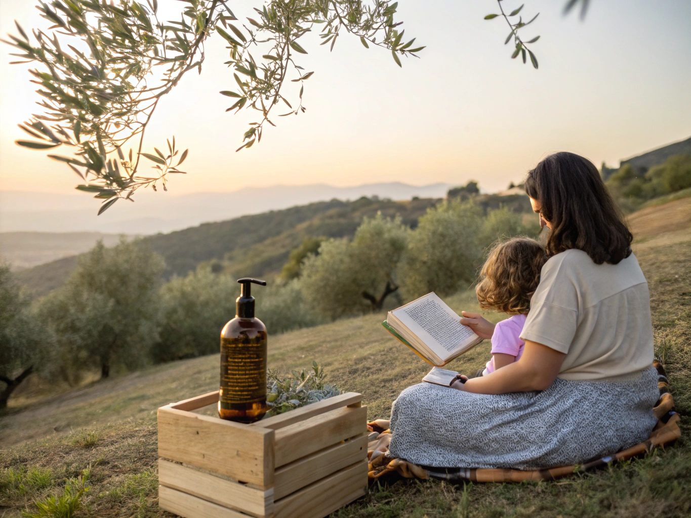 Mother and child sharing a quiet, sunlit morning moment